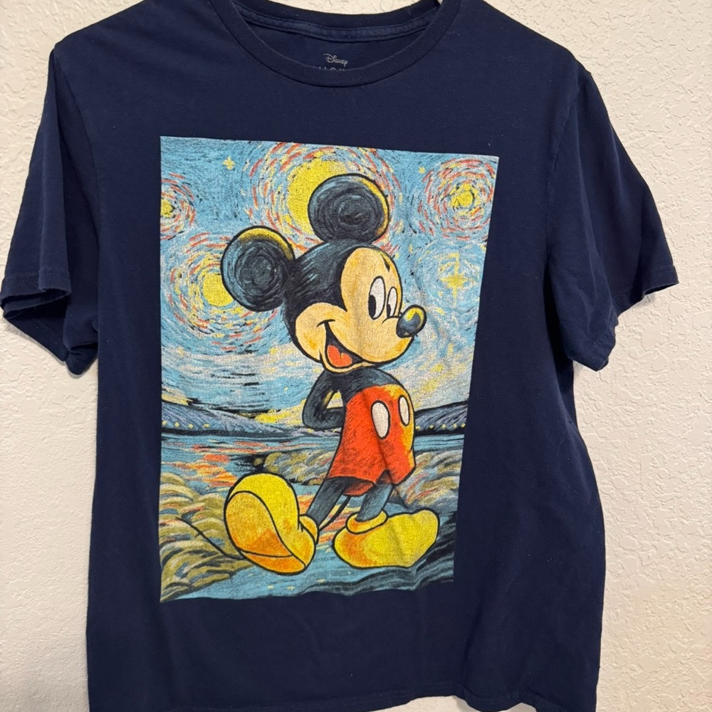 Disney Mickey Mouse Starry Night Kids Tee - Navy